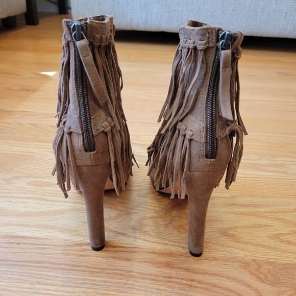 NWT Jean-Michel Cazabat Pepe Suede Fringed Boots - Picture 7 of 16